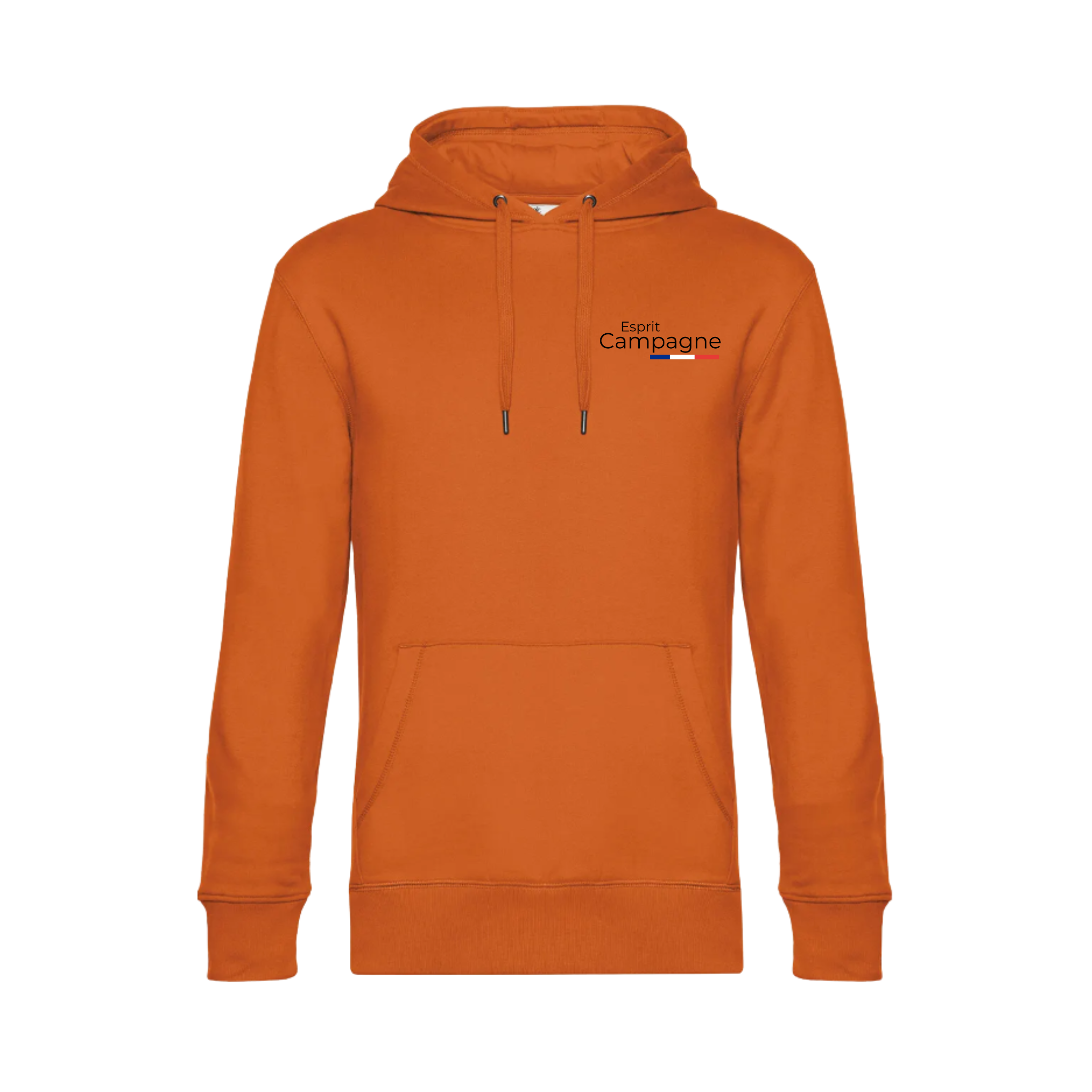 Pull à capuche orange Esprit Campagne - Au cœur de la nature