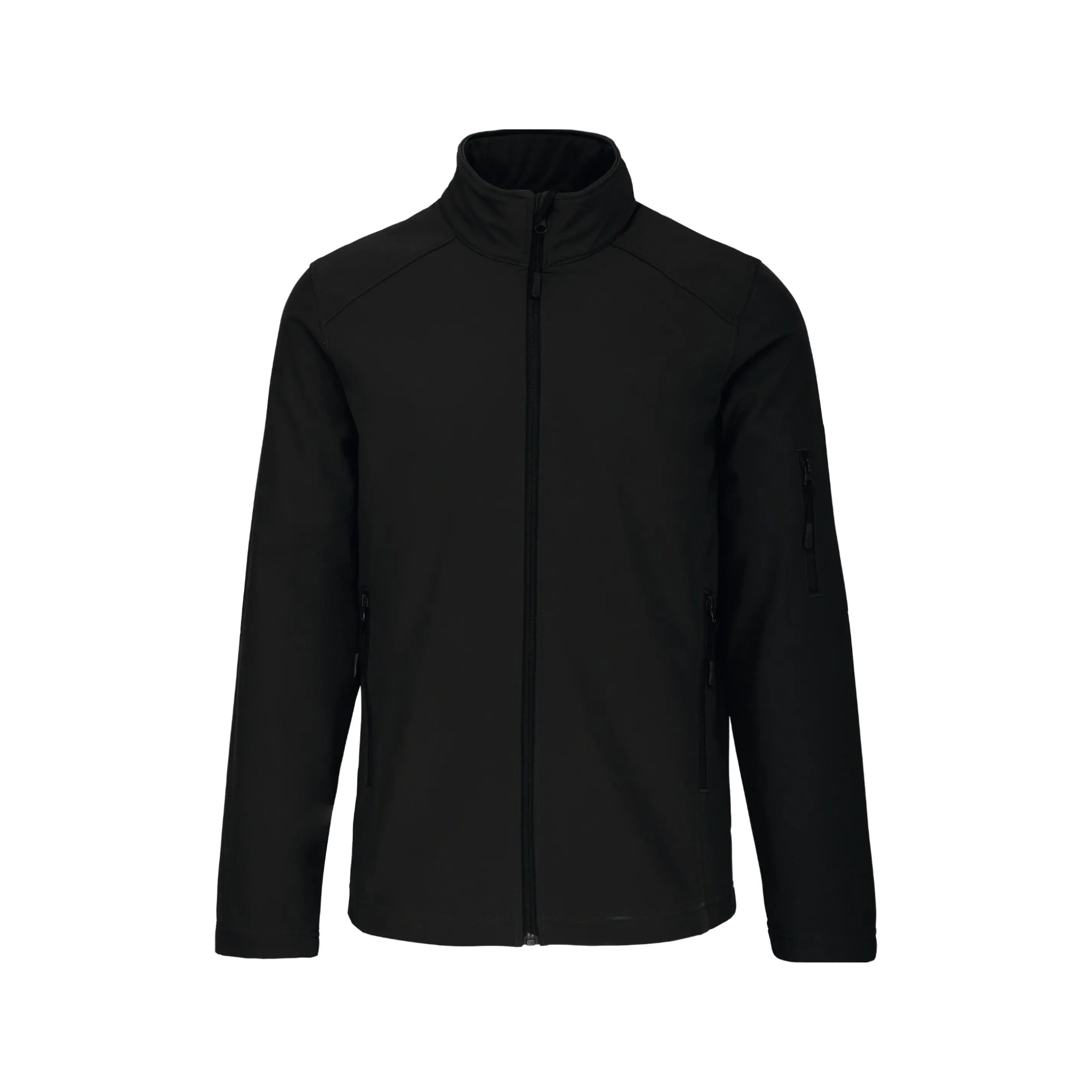 Vestes softshell noir chasse personnalisable - tête de chien et gibier