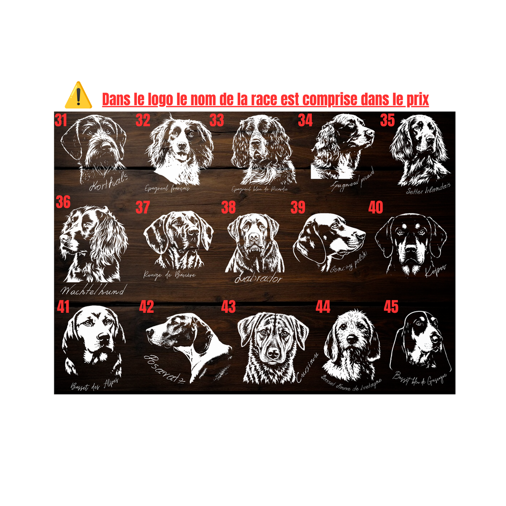 T-shirt noir chasse personnalisable - tête de chien et gibier