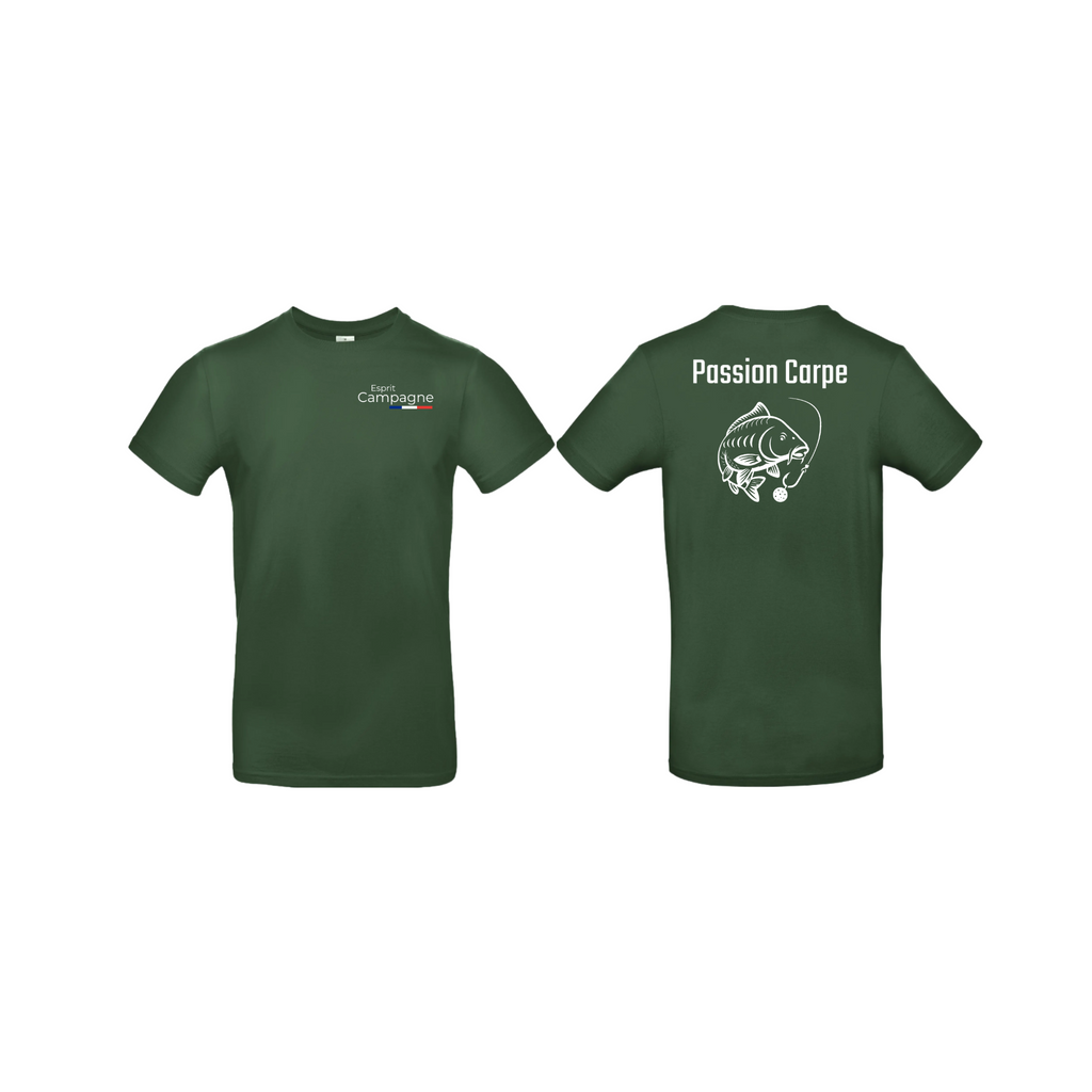 T-shirt vert pêche personnalisable - espèce de poissons au choix