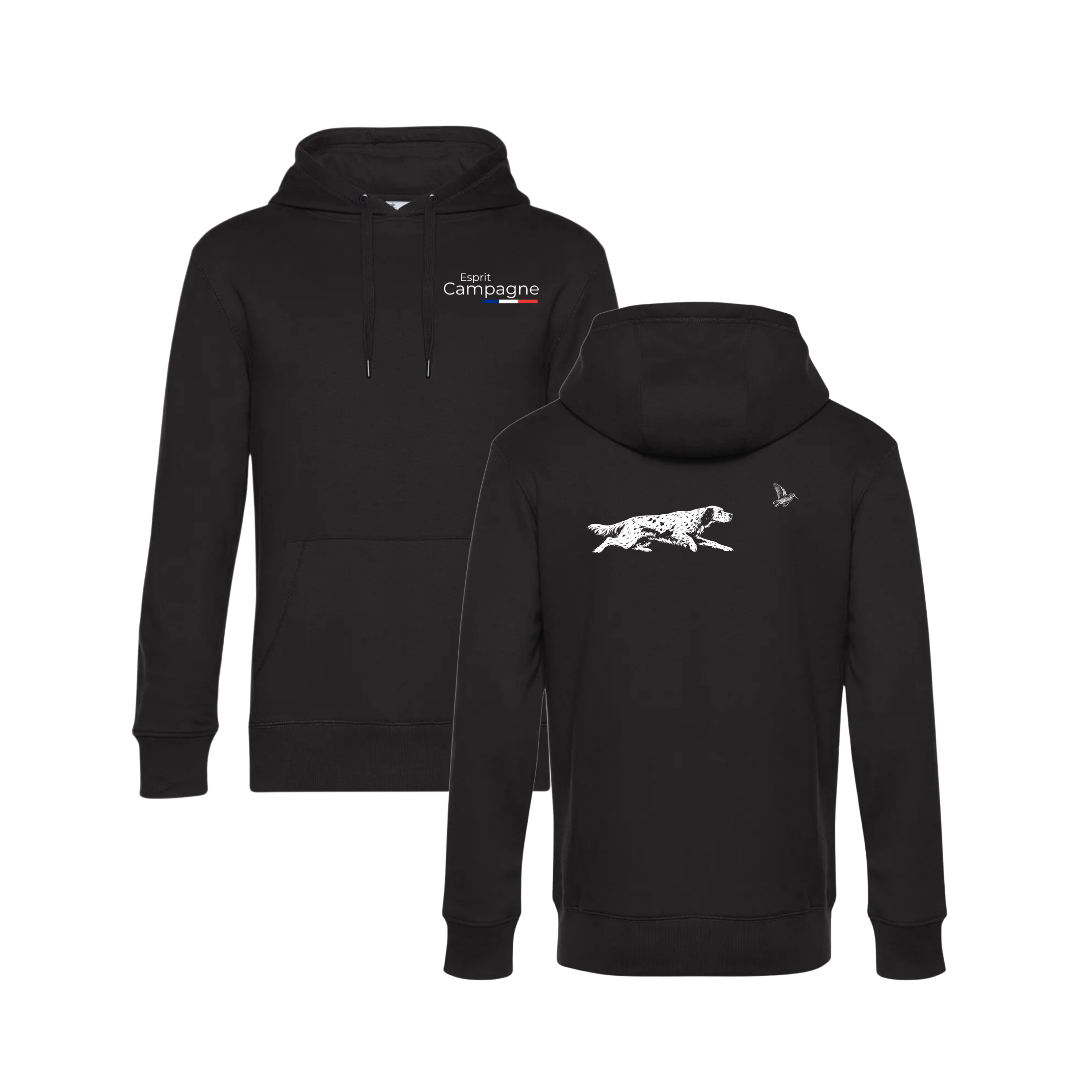 Pull à capuche "Setter + Bécasse"