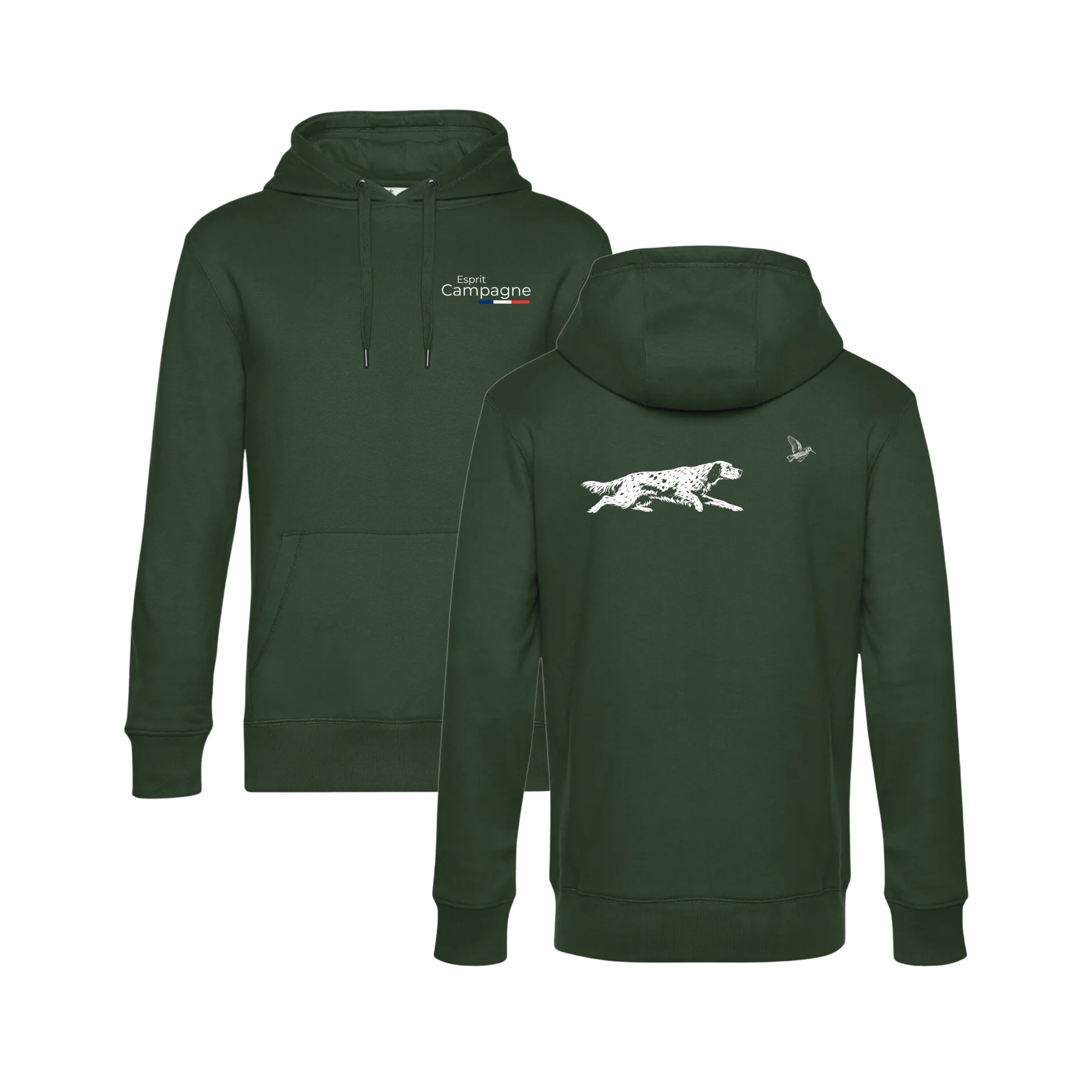 Pull à capuche "Setter + Bécasse"