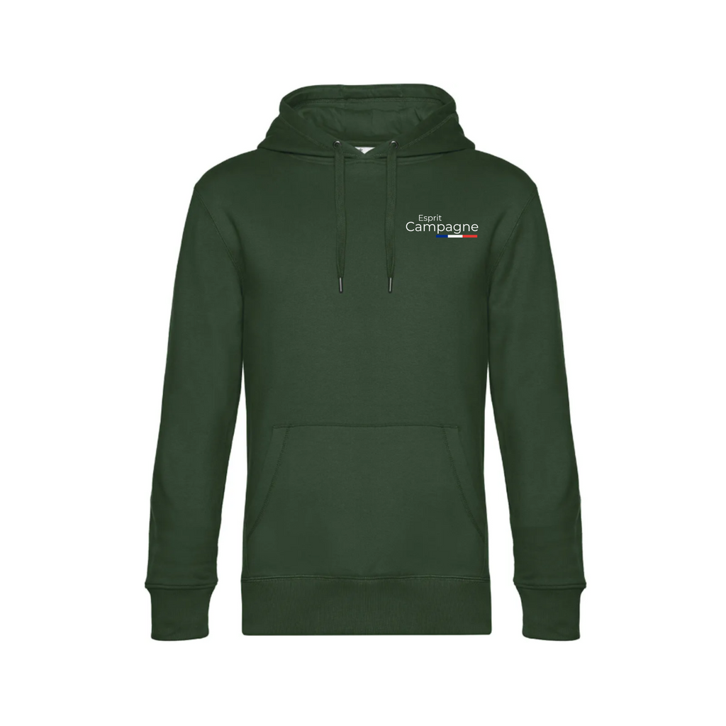 Pull à capuche vert Esprit Campagne - Au cœur de la nature