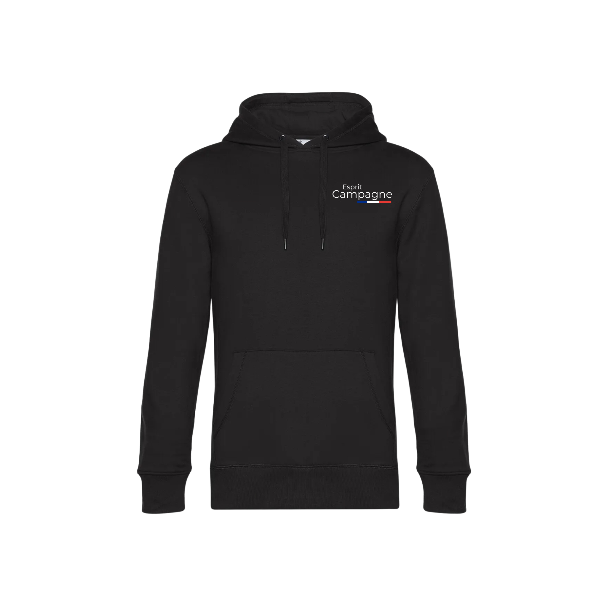 Pull à capuche noir chasse personnalisable - tête de chien et gibier