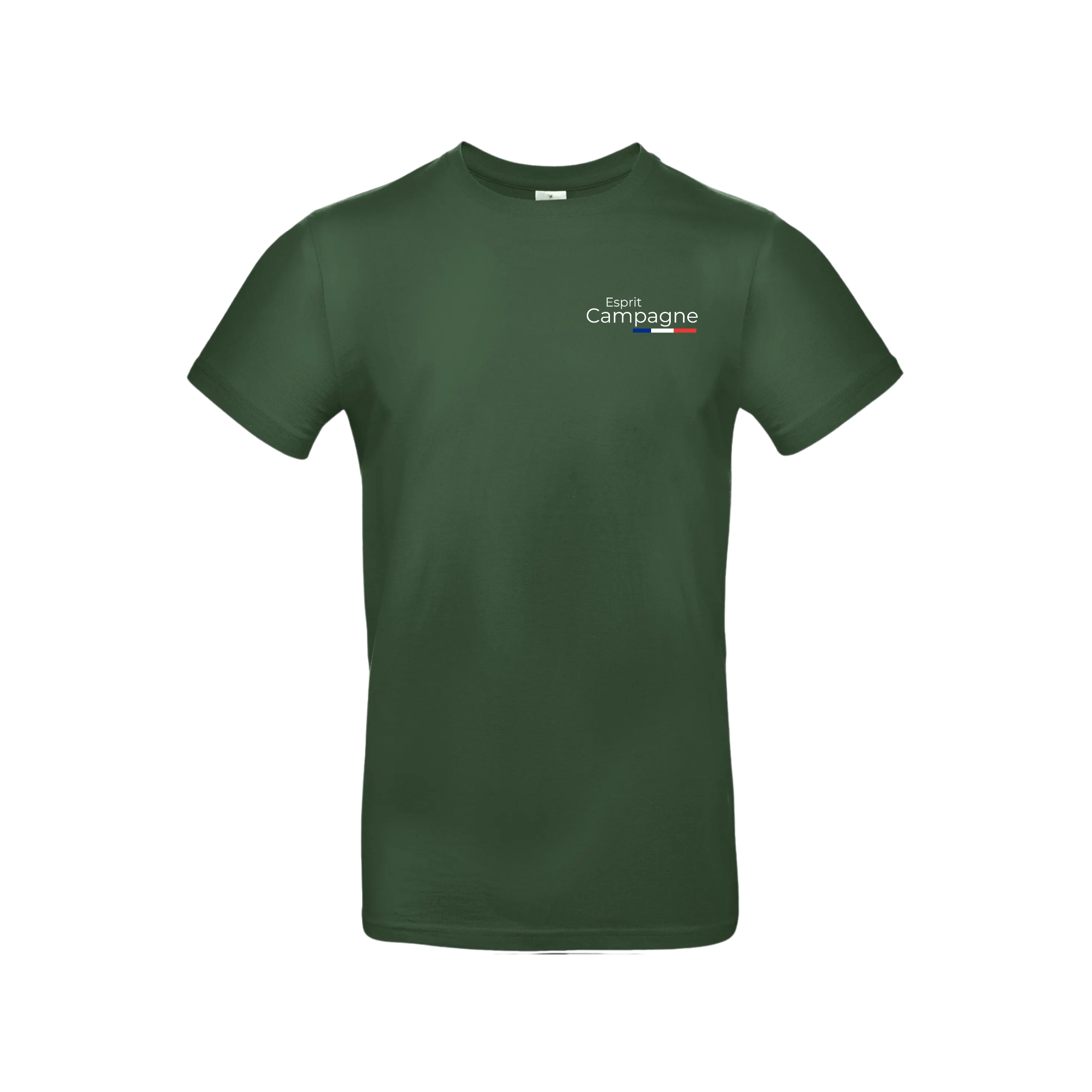 T-shirt vert agriculture personnalisable - tête de vache et engin agricole