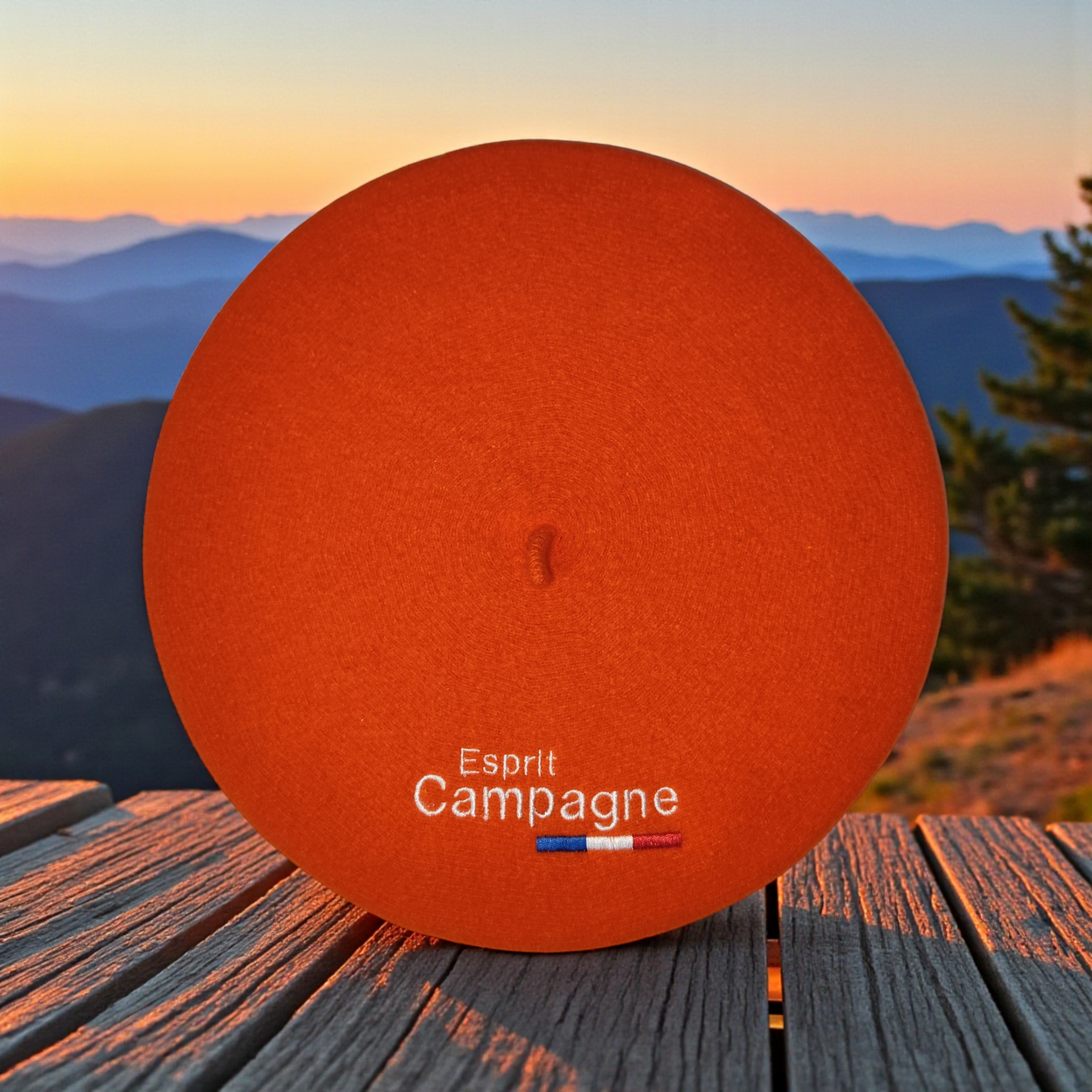 Béret Orange "Esprit Campagne"