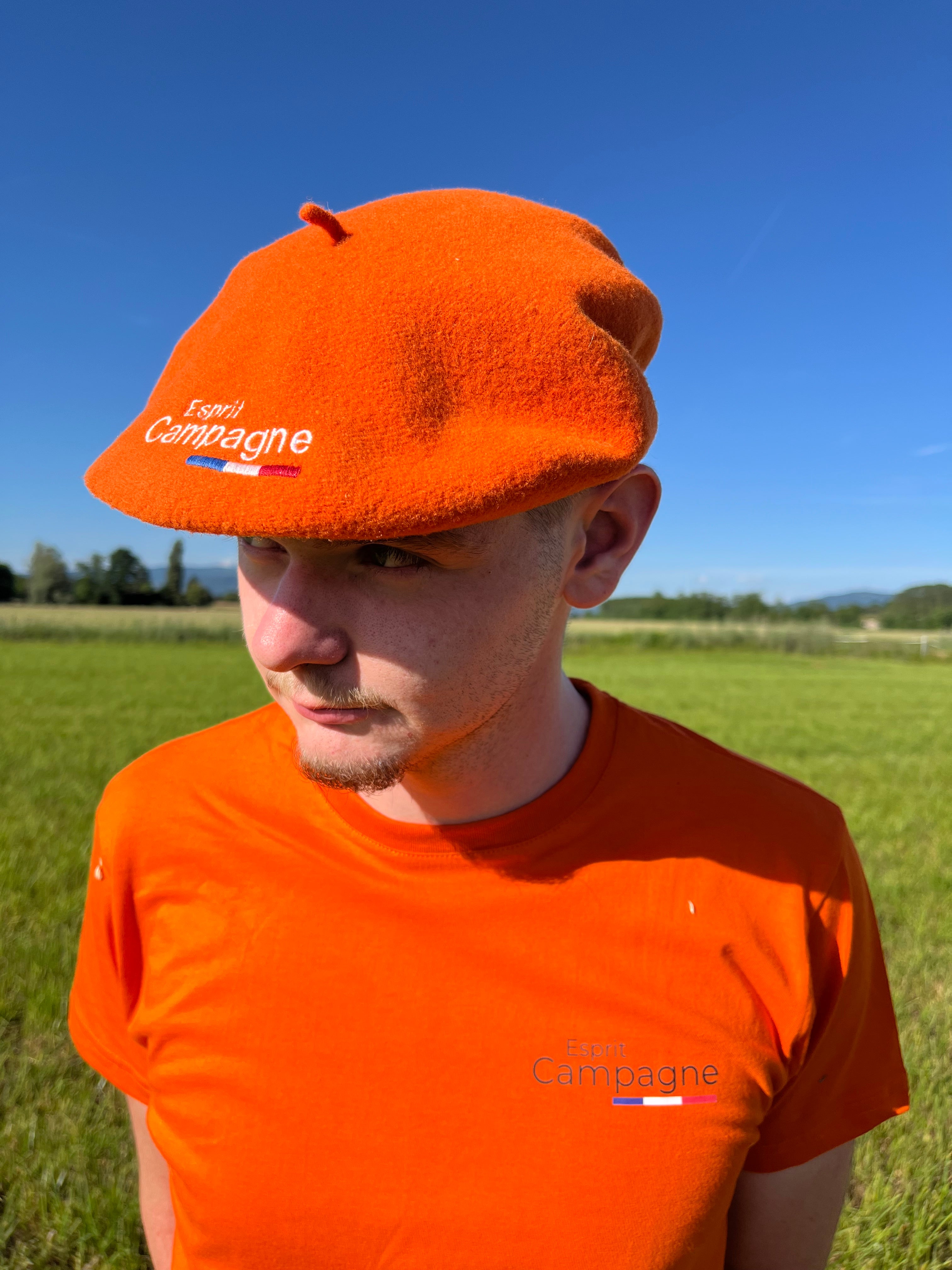 Béret Orange "Esprit Campagne"
