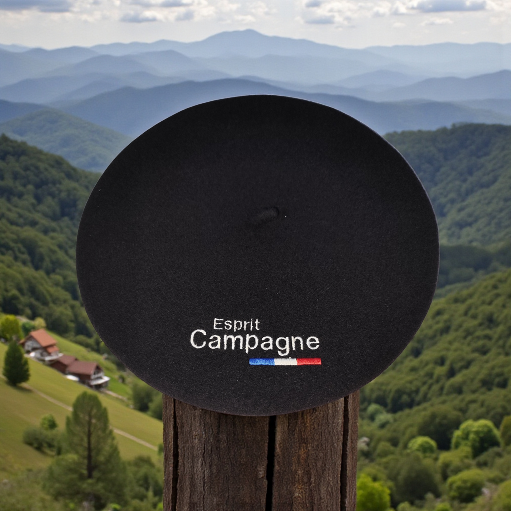 Béret Noir "Esprit Campagne"
