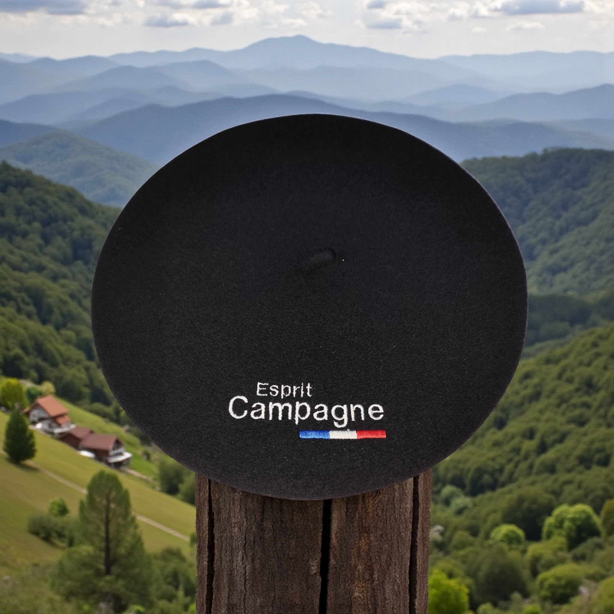 Béret Noir "Esprit Campagne"