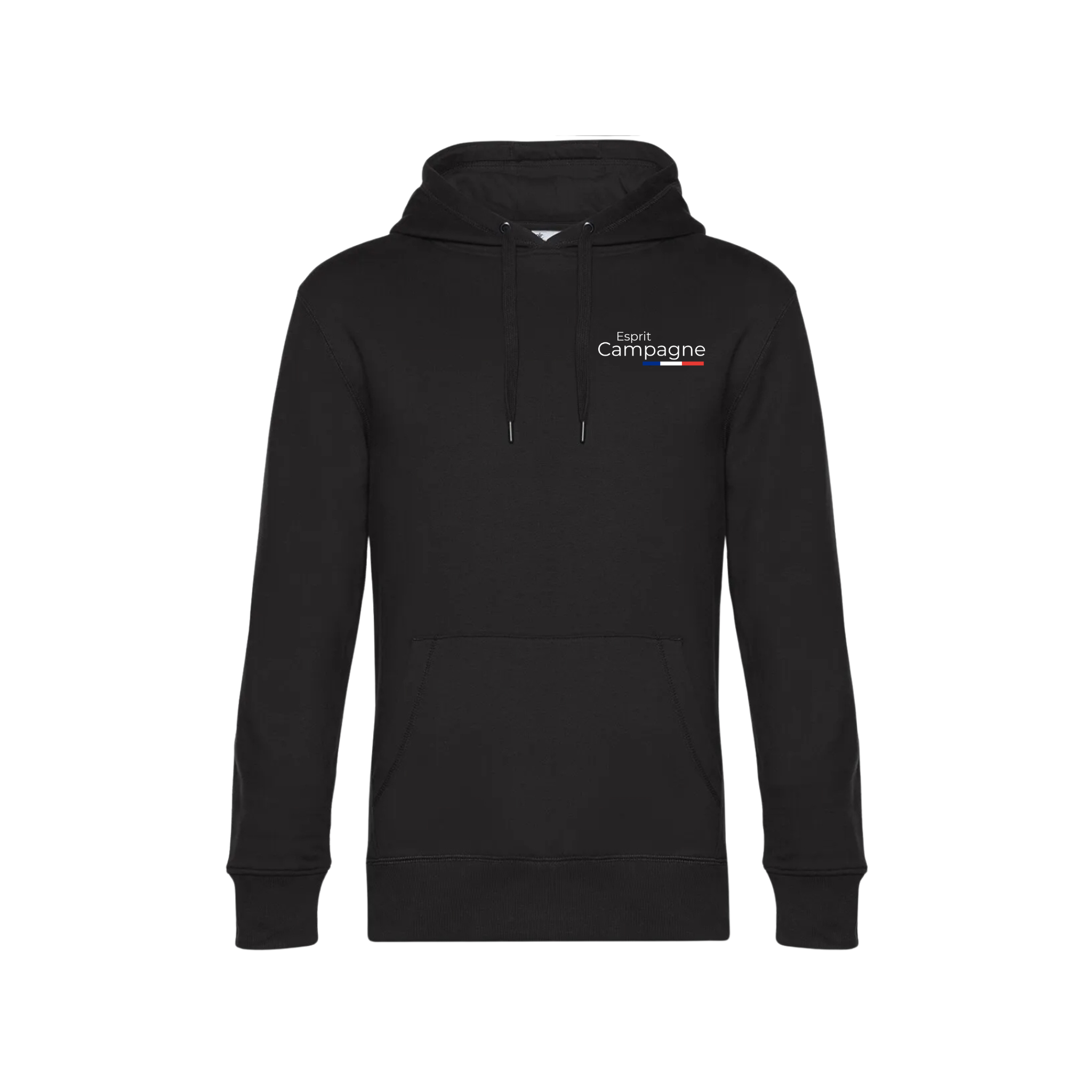 Pull à capuche noir agriculture personnalisable - tête de vache et engin agricole