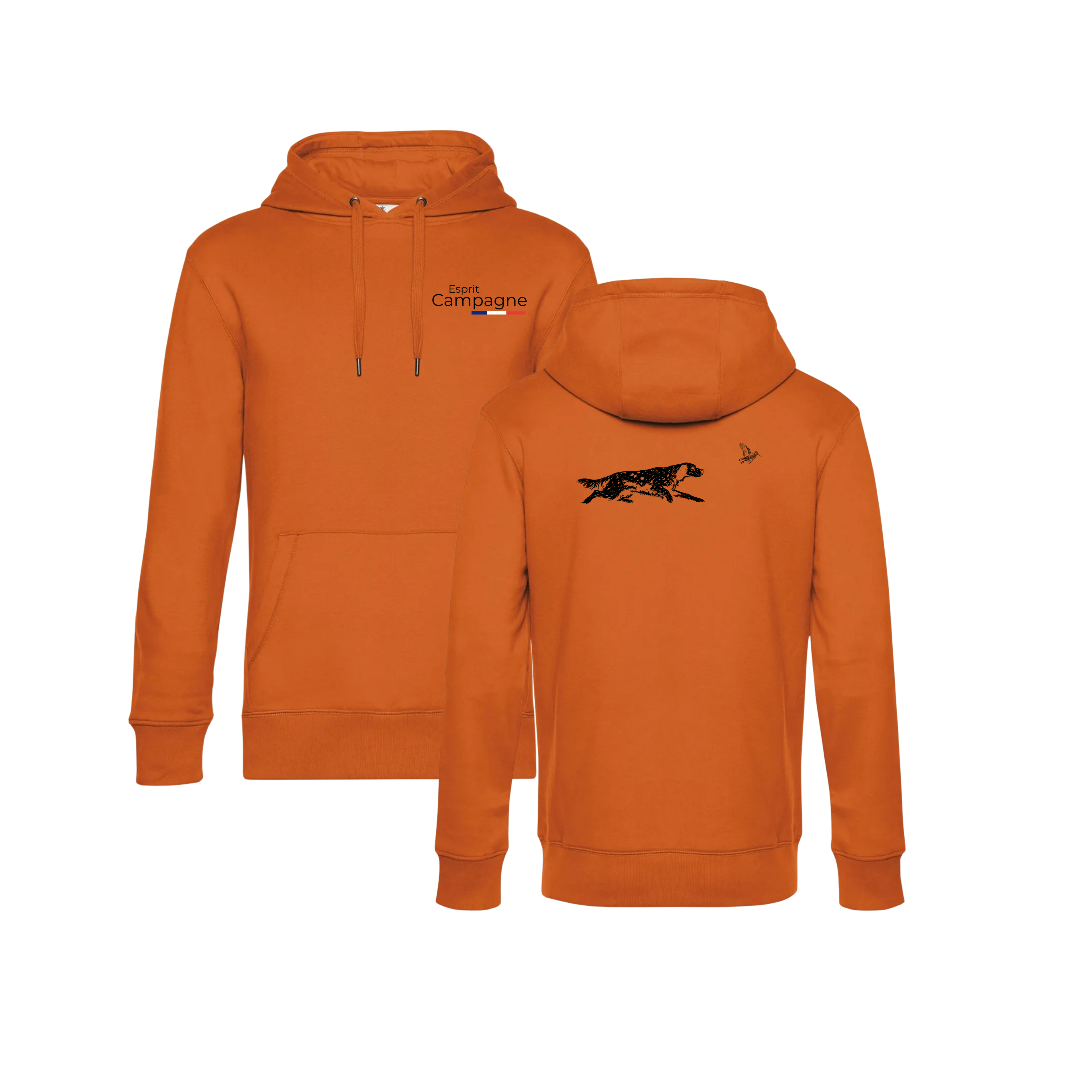 Pull à capuche "Setter + Bécasse"