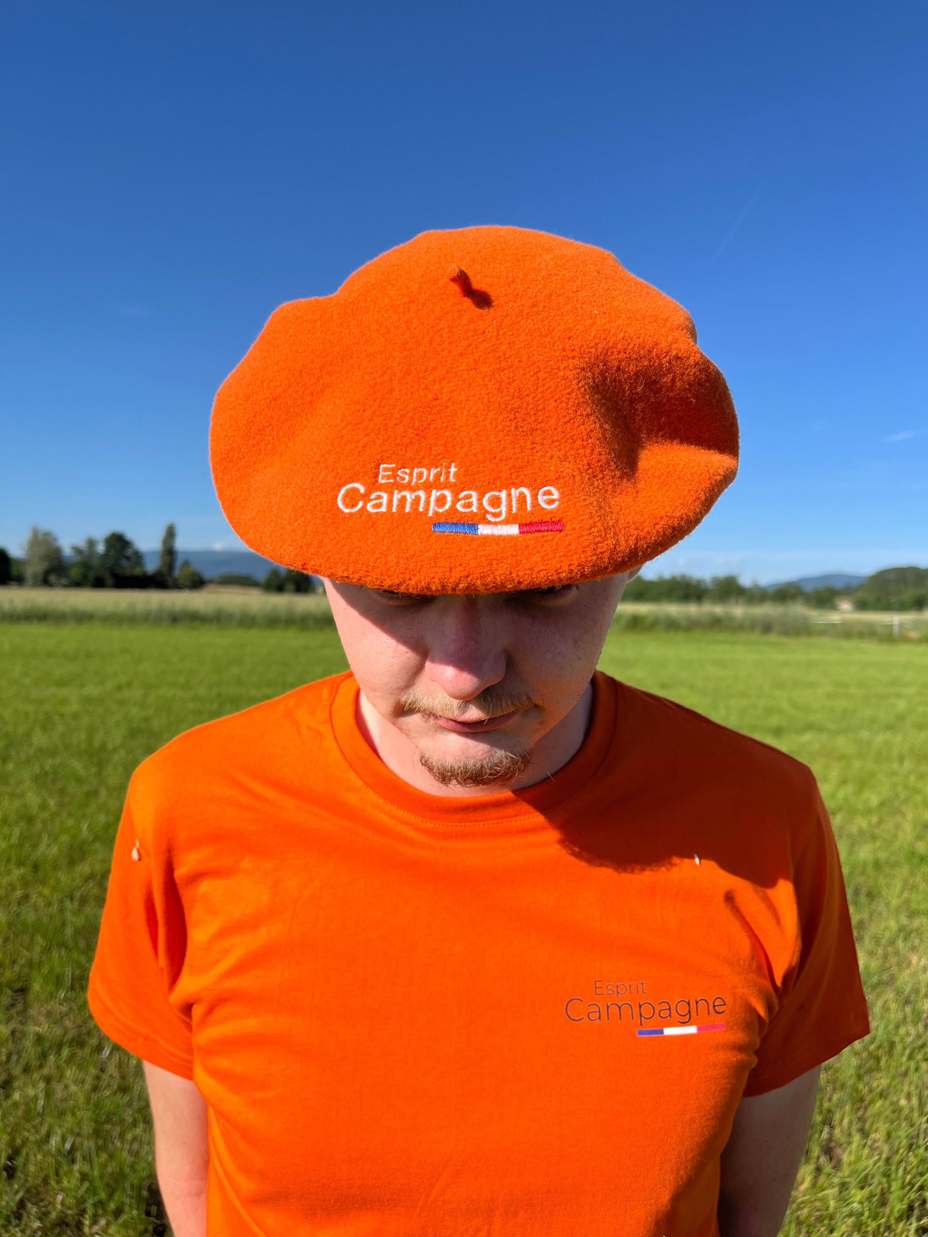 Béret Orange "Esprit Campagne"