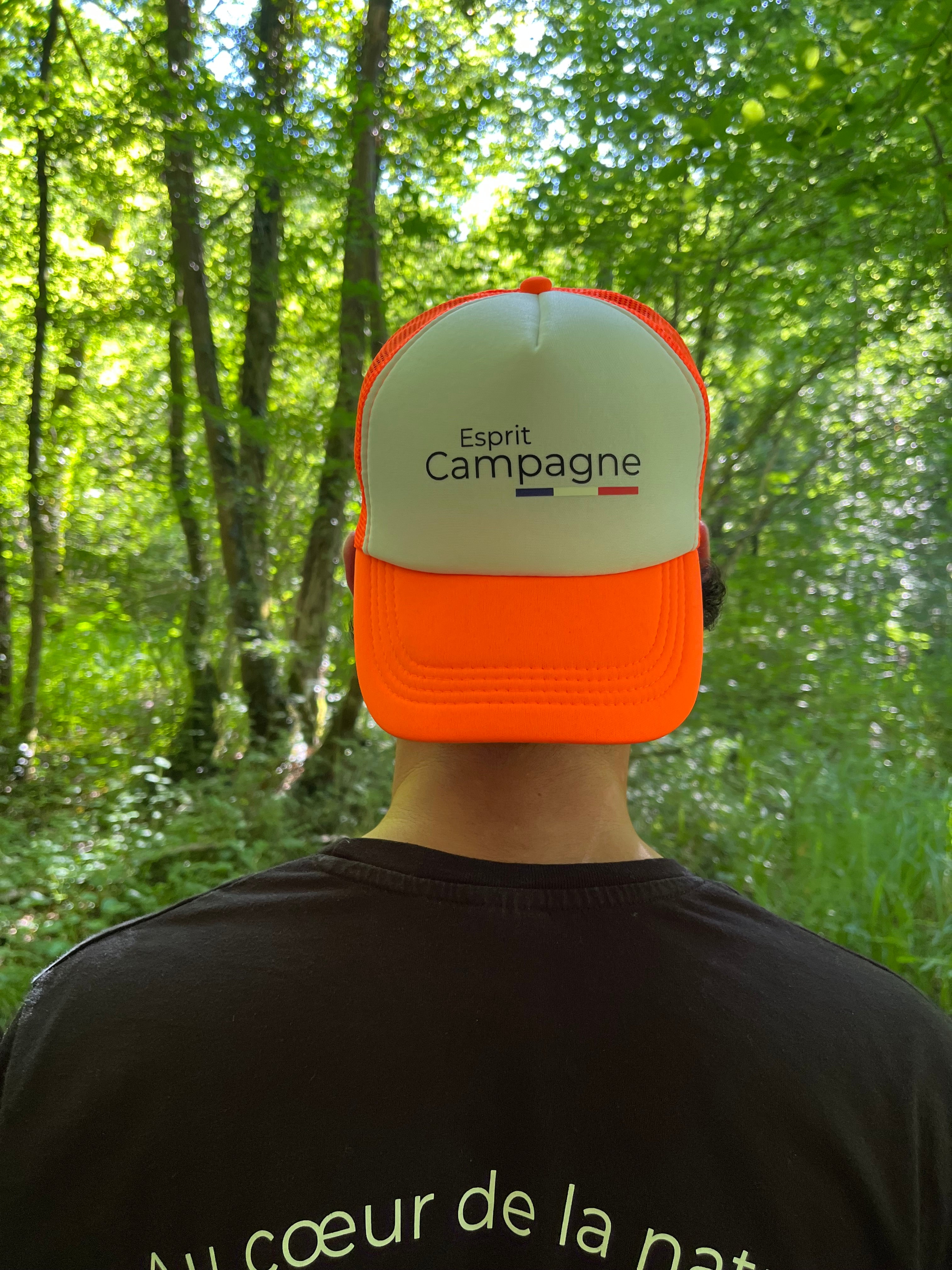 Casquette Trucker Orange " Esprit Campagne "