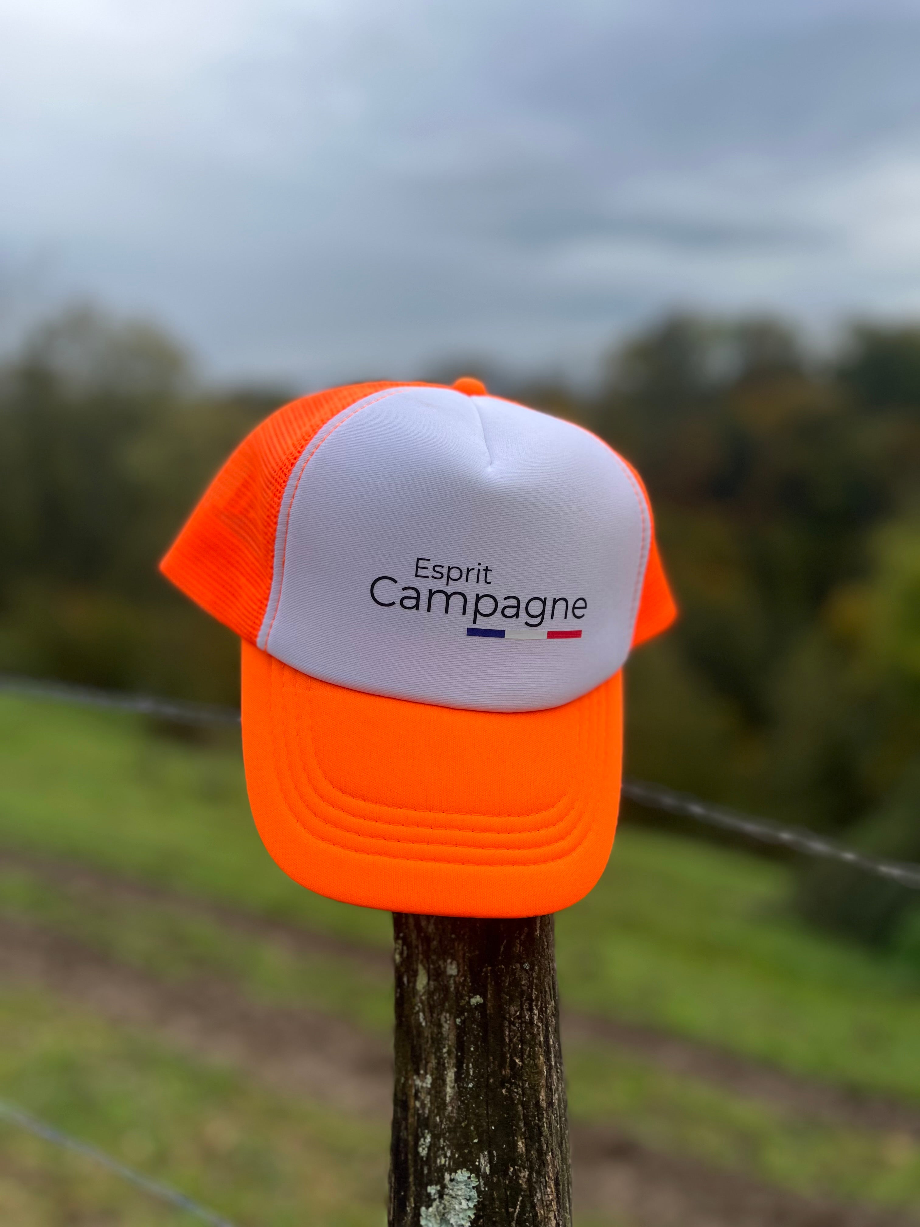 Casquette Trucker Orange " Esprit Campagne "