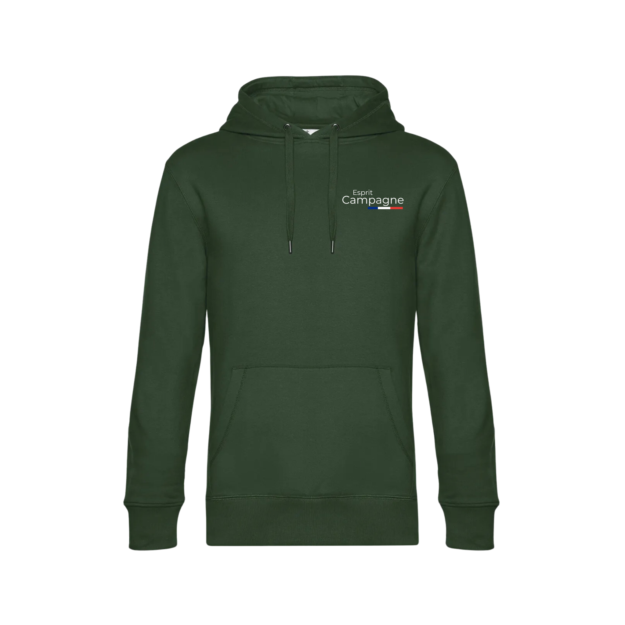 Pull à capuche vert agriculture personnalisable - tête de vache et engin agricole
