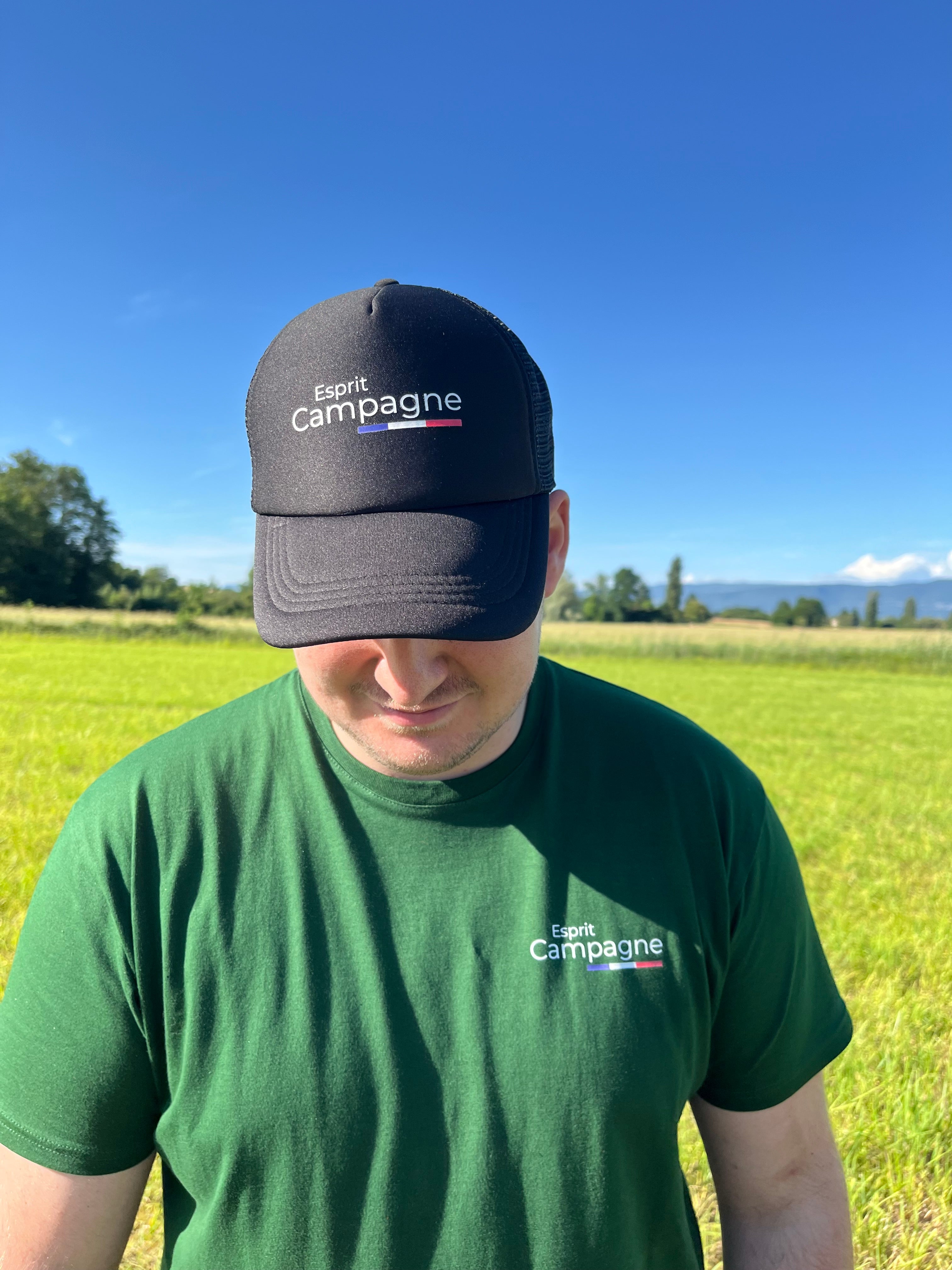 Casquette Trucker Noire " Esprit Campagne "