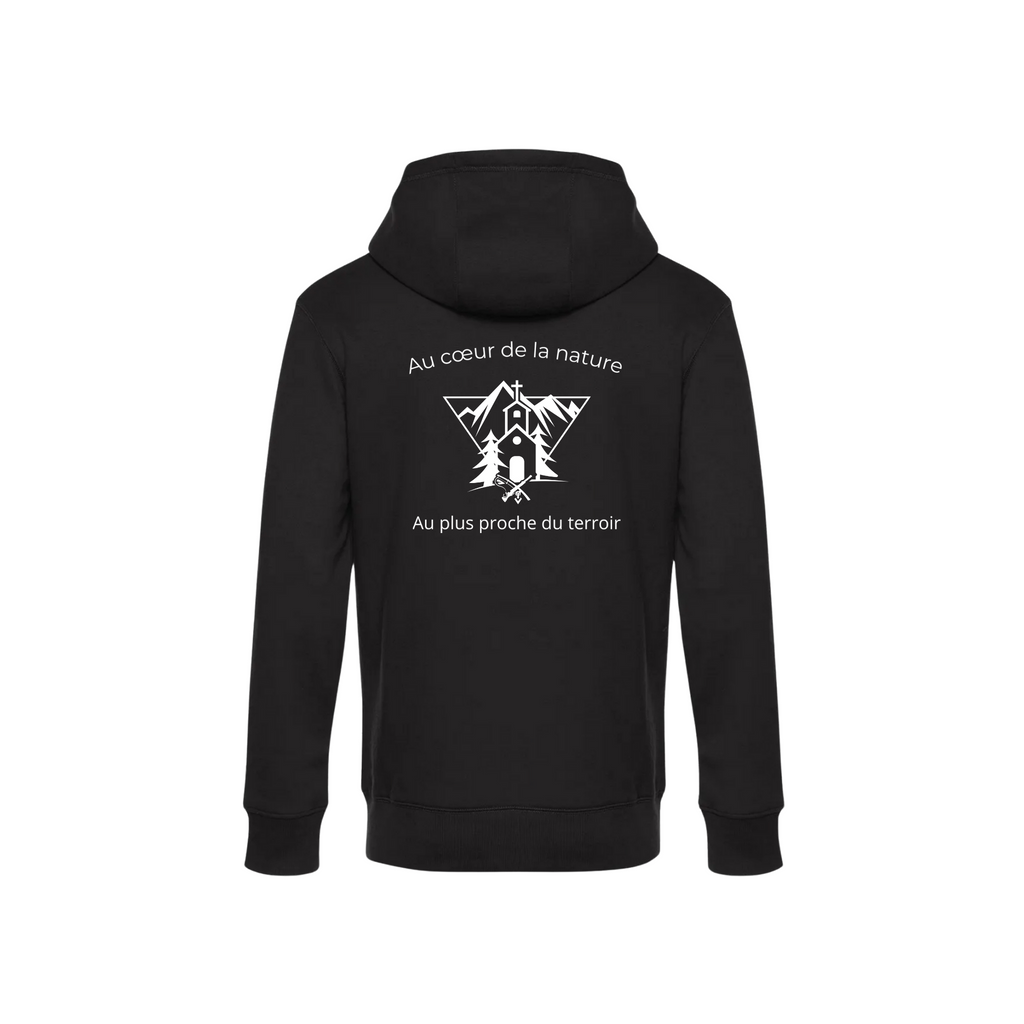 Pull à capuche noir Esprit Campagne - Au cœur de la nature