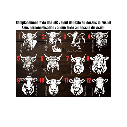 Vestes softshell noir agriculture personnalisable - tête de vache et engin agricole