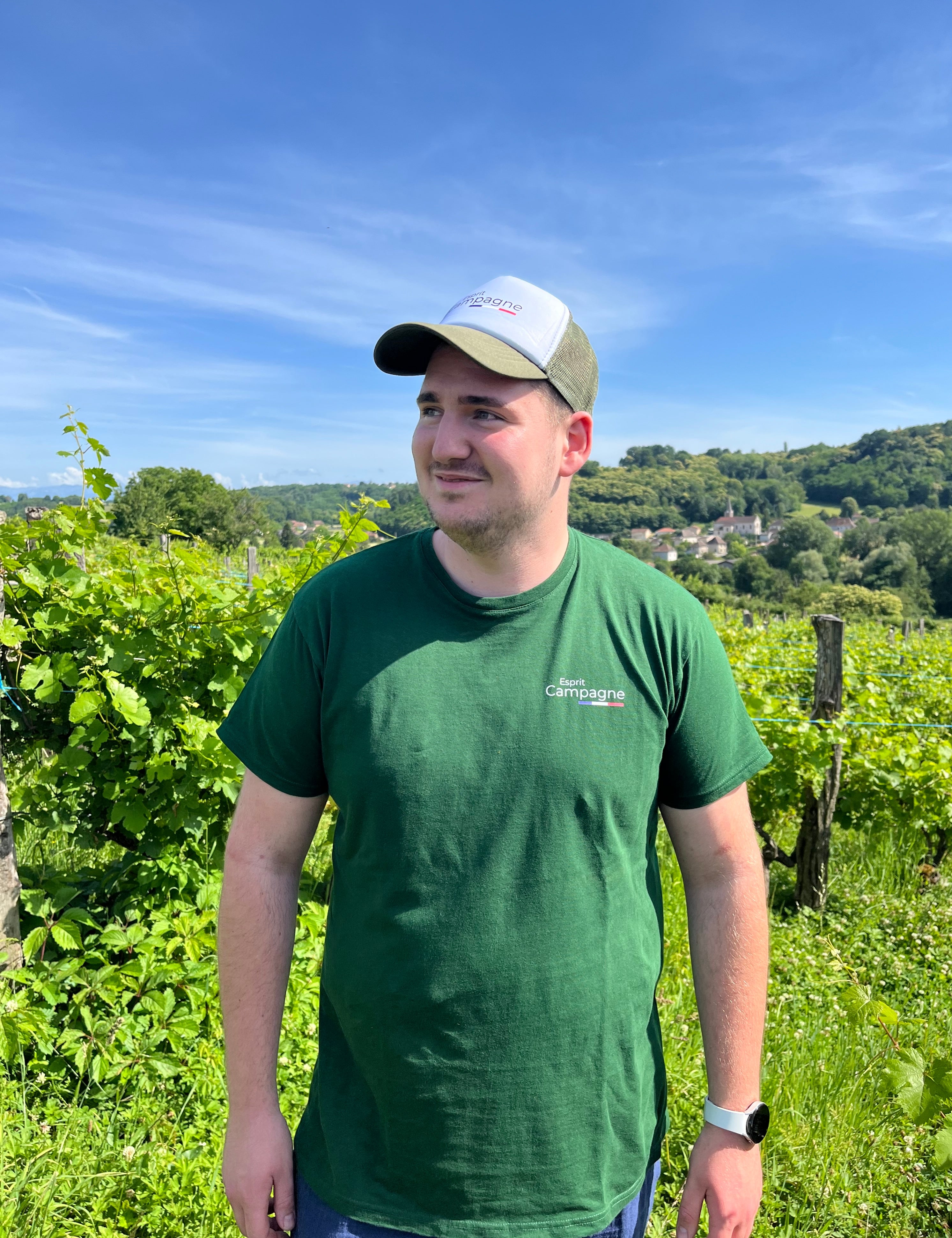 T-shirt vert pêche personnalisable - espèce de poissons au choix