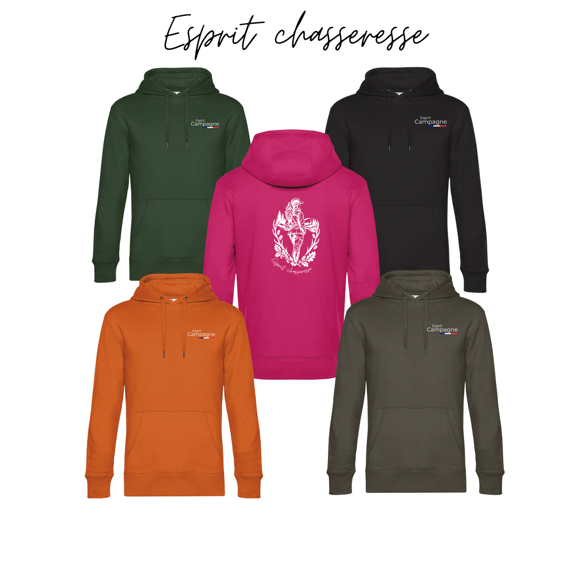 Pull à capuche esprit chasseresse